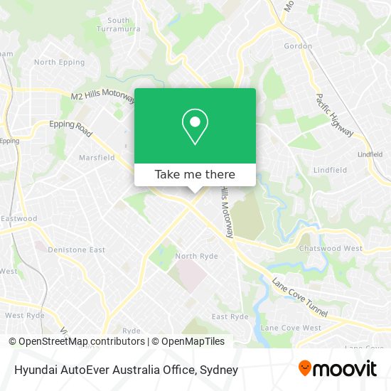 Mapa Hyundai AutoEver Australia Office