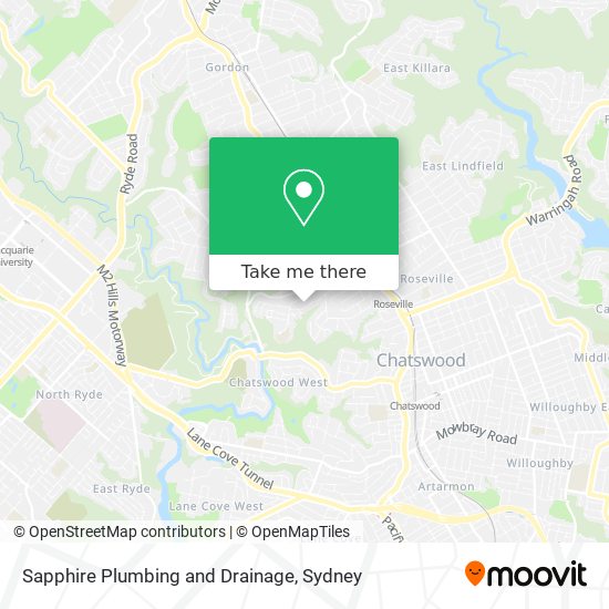 Sapphire Plumbing and Drainage map