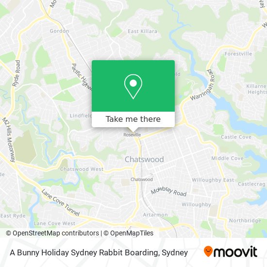 A Bunny Holiday Sydney Rabbit Boarding map