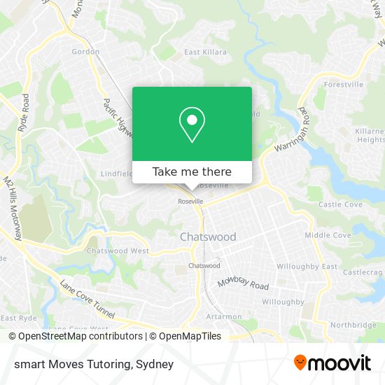 Mapa smart Moves Tutoring