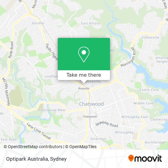 Mapa Optipark Australia