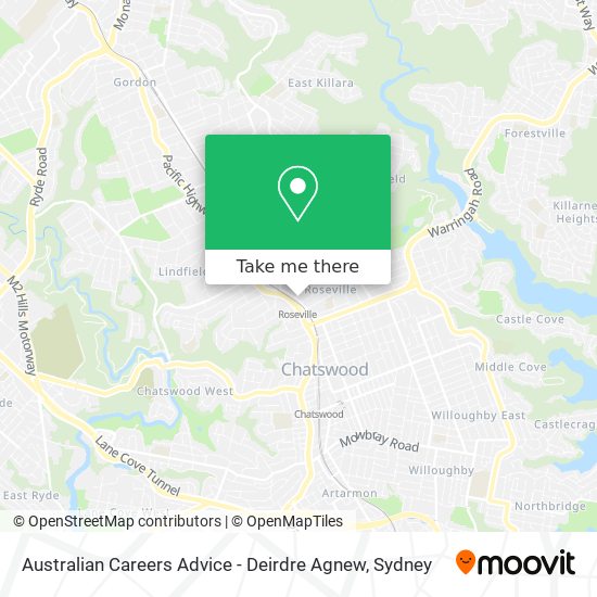 Australian Careers Advice - Deirdre Agnew map