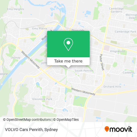 Mapa VOLVO Cars Penrith