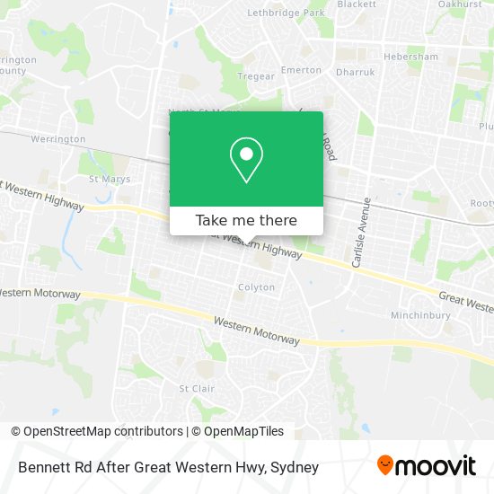 Bennett Rd After Great Western Hwy map