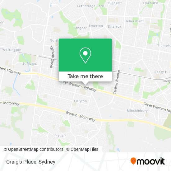 Craig's Place map