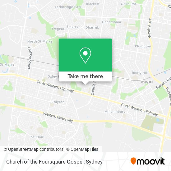 Church of the Foursquare Gospel map