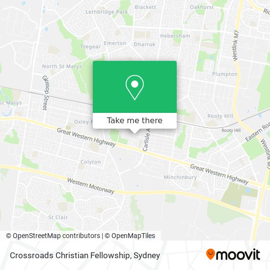 Mapa Crossroads Christian Fellowship