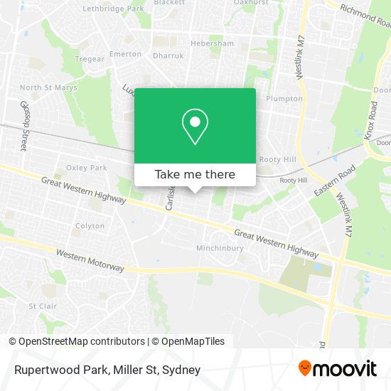 Mapa Rupertwood Park, Miller St