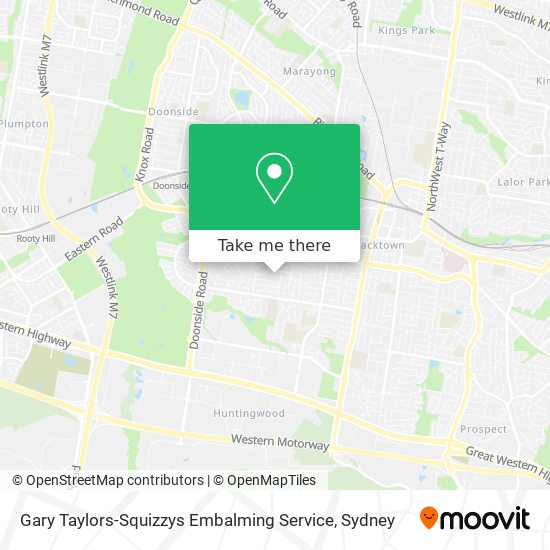 Gary Taylors-Squizzys Embalming Service map