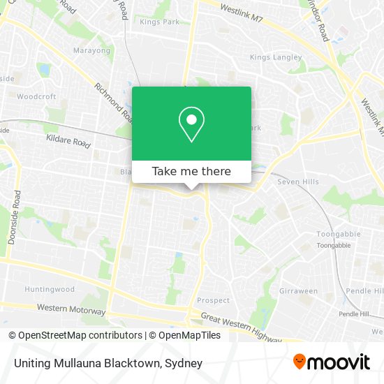 Uniting Mullauna Blacktown map