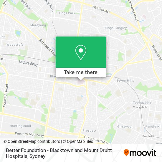 Mapa Better Foundation - Blacktown and Mount Druitt Hospitals