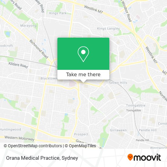 Mapa Orana Medical Practice