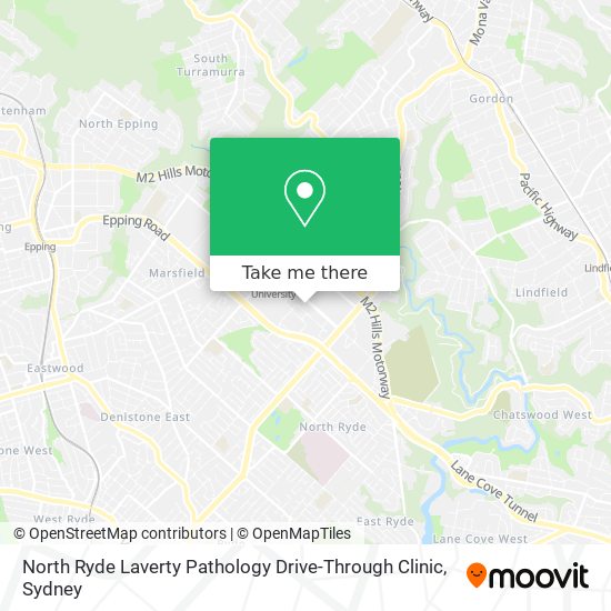 North Ryde Laverty Pathology Drive-Through Clinic map
