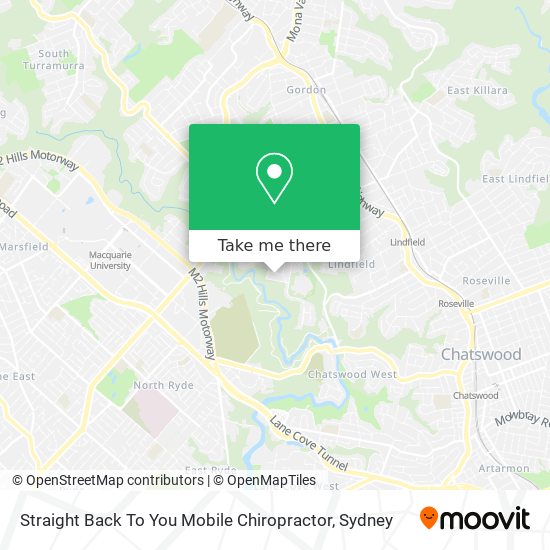 Straight Back To You Mobile Chiropractor map
