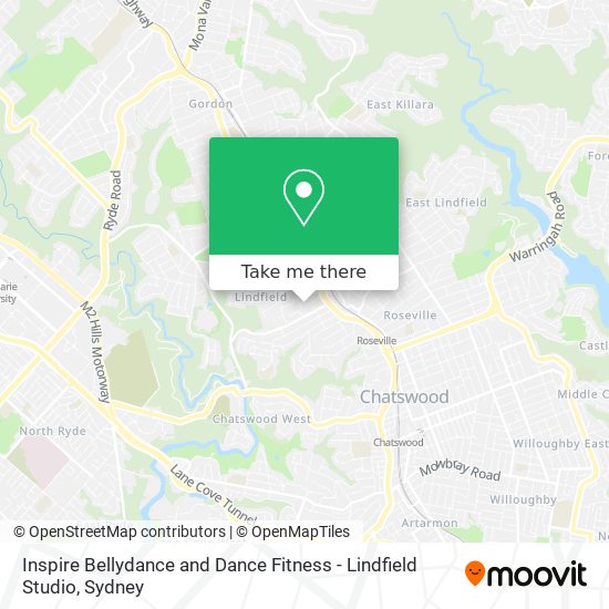 Inspire Bellydance and Dance Fitness - Lindfield Studio map