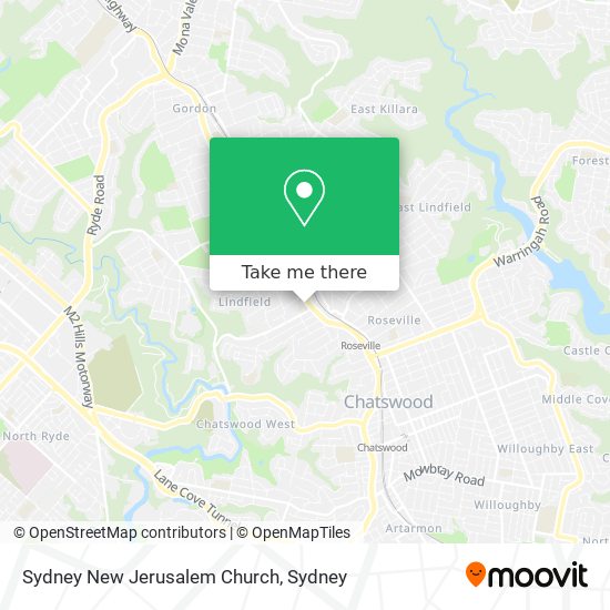 Sydney New Jerusalem Church map