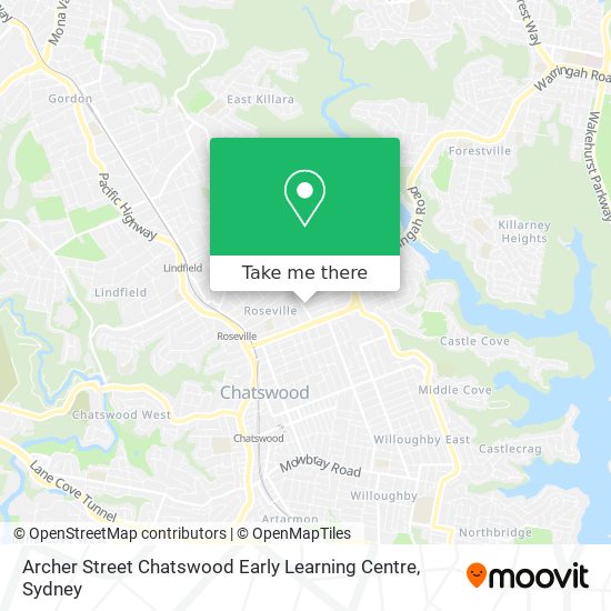 Archer Street Chatswood Early Learning Centre map