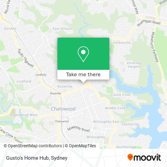Mapa Gusto's Home Hub
