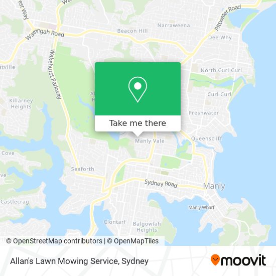 Mapa Allan's Lawn Mowing Service