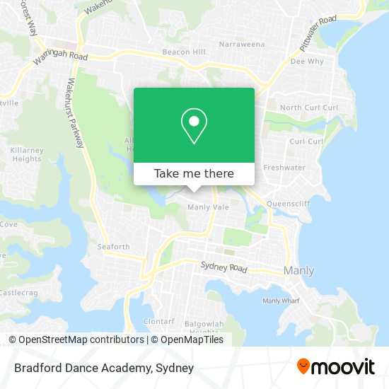 Mapa Bradford Dance Academy