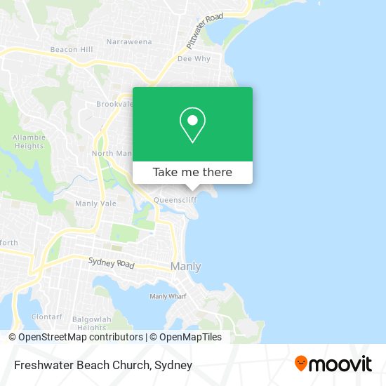 Freshwater Beach Church map