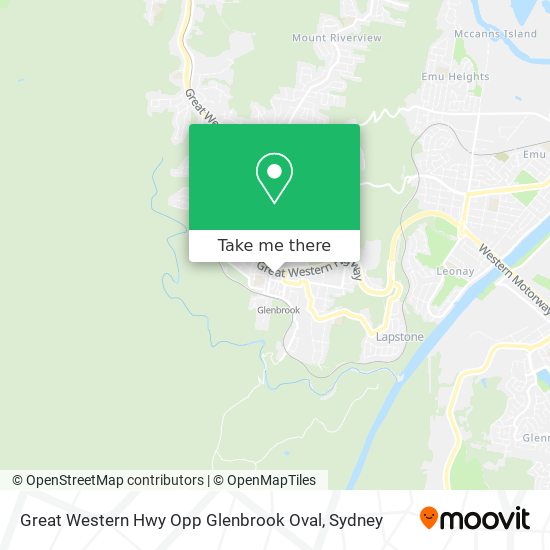 Great Western Hwy Opp Glenbrook Oval map