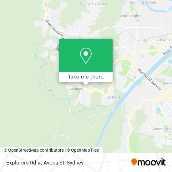 Explorers Rd at Avoca St map