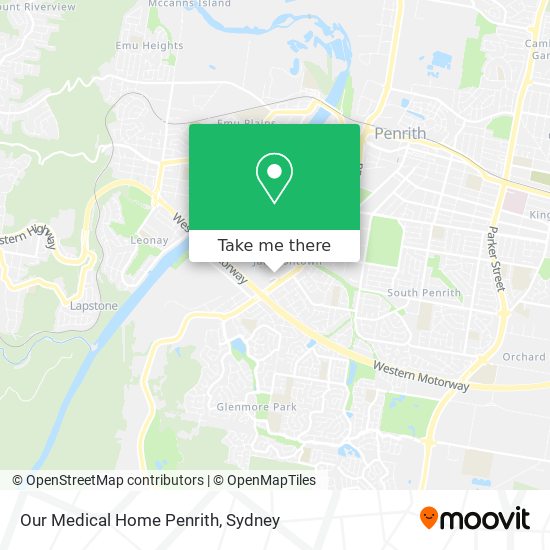 Mapa Our Medical Home Penrith