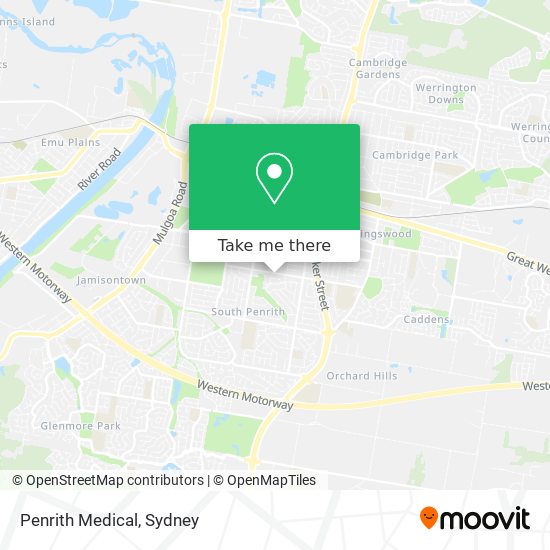 Mapa Penrith Medical