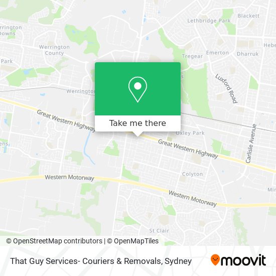 Mapa That Guy Services- Couriers & Removals