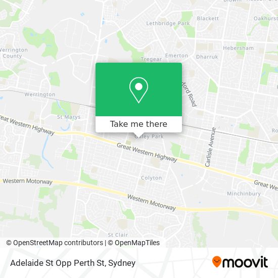 Adelaide St Opp Perth St map