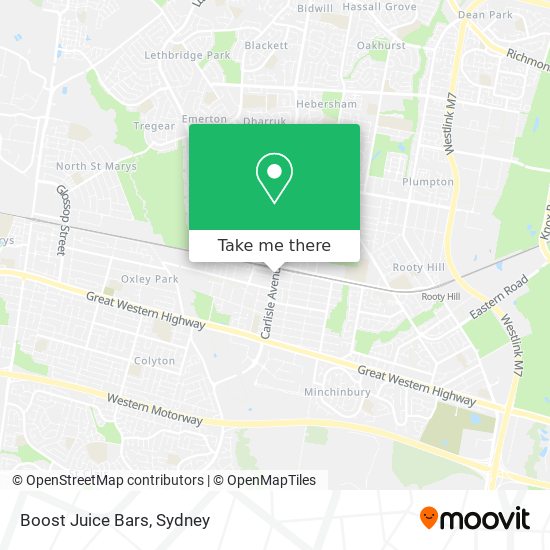 Boost Juice Bars map