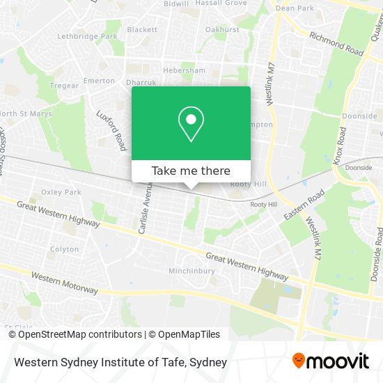 Western Sydney Institute of Tafe map