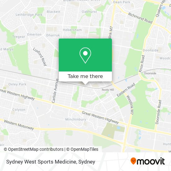 Mapa Sydney West Sports Medicine