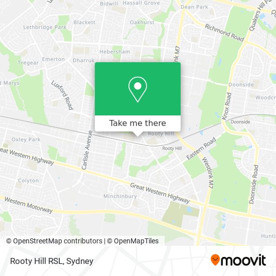 Rooty Hill RSL map