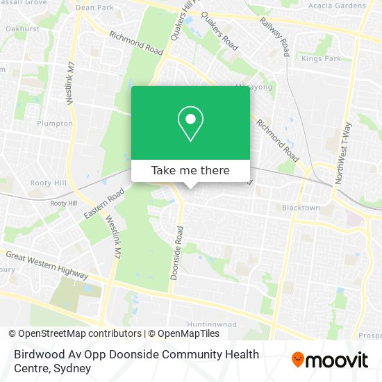 Birdwood Av Opp Doonside Community Health Centre map