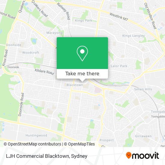 LJH Commercial Blacktown map