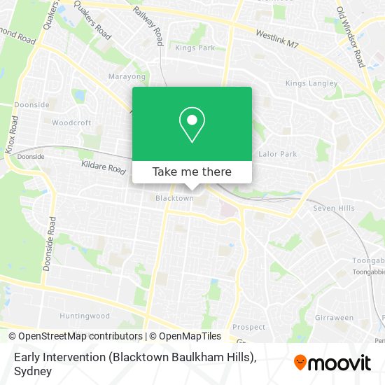 Early Intervention (Blacktown Baulkham Hills) map