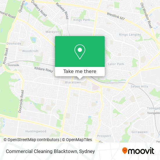 Mapa Commercial Cleaning Blacktown