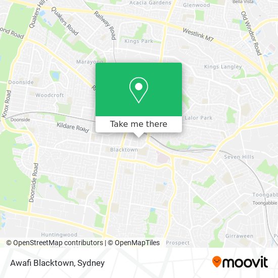 Awafi Blacktown map