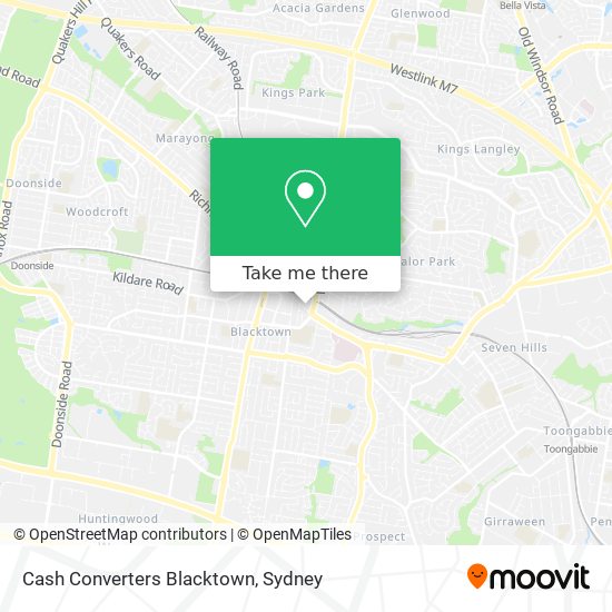 Mapa Cash Converters Blacktown