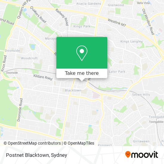 Postnet Blacktown map