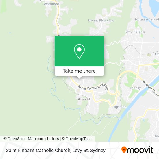 Mapa Saint Finbar's Catholic Church, Levy St