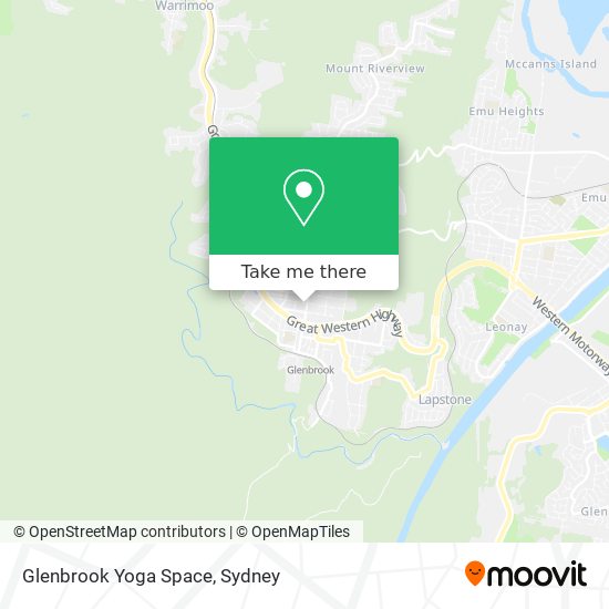 Mapa Glenbrook Yoga Space