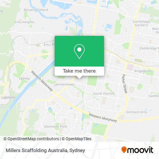 Mapa Millers Scaffolding Australia