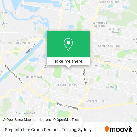 Mapa Step Into Life Group Personal Training