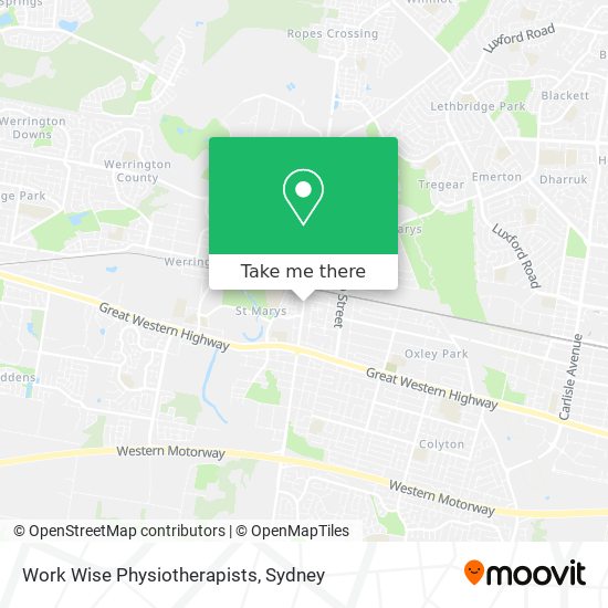 Work Wise Physiotherapists map