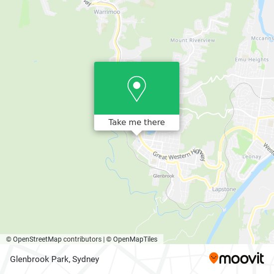 Mapa Glenbrook Park