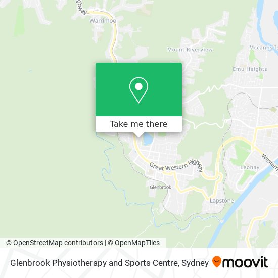 Mapa Glenbrook Physiotherapy and Sports Centre