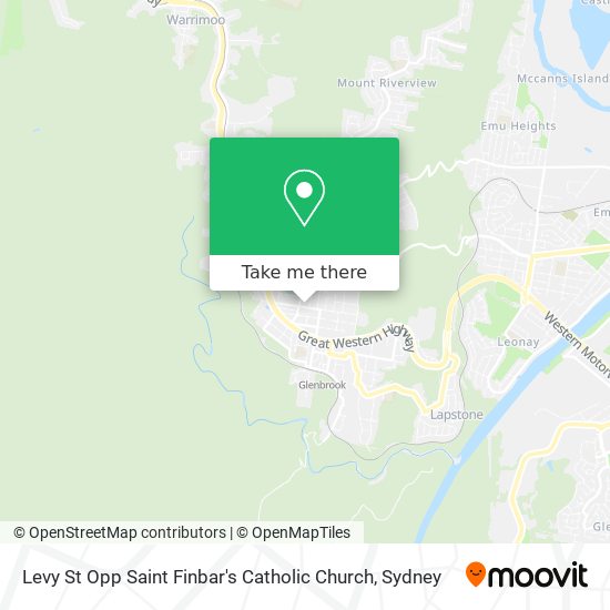 Mapa Levy St Opp Saint Finbar's Catholic Church